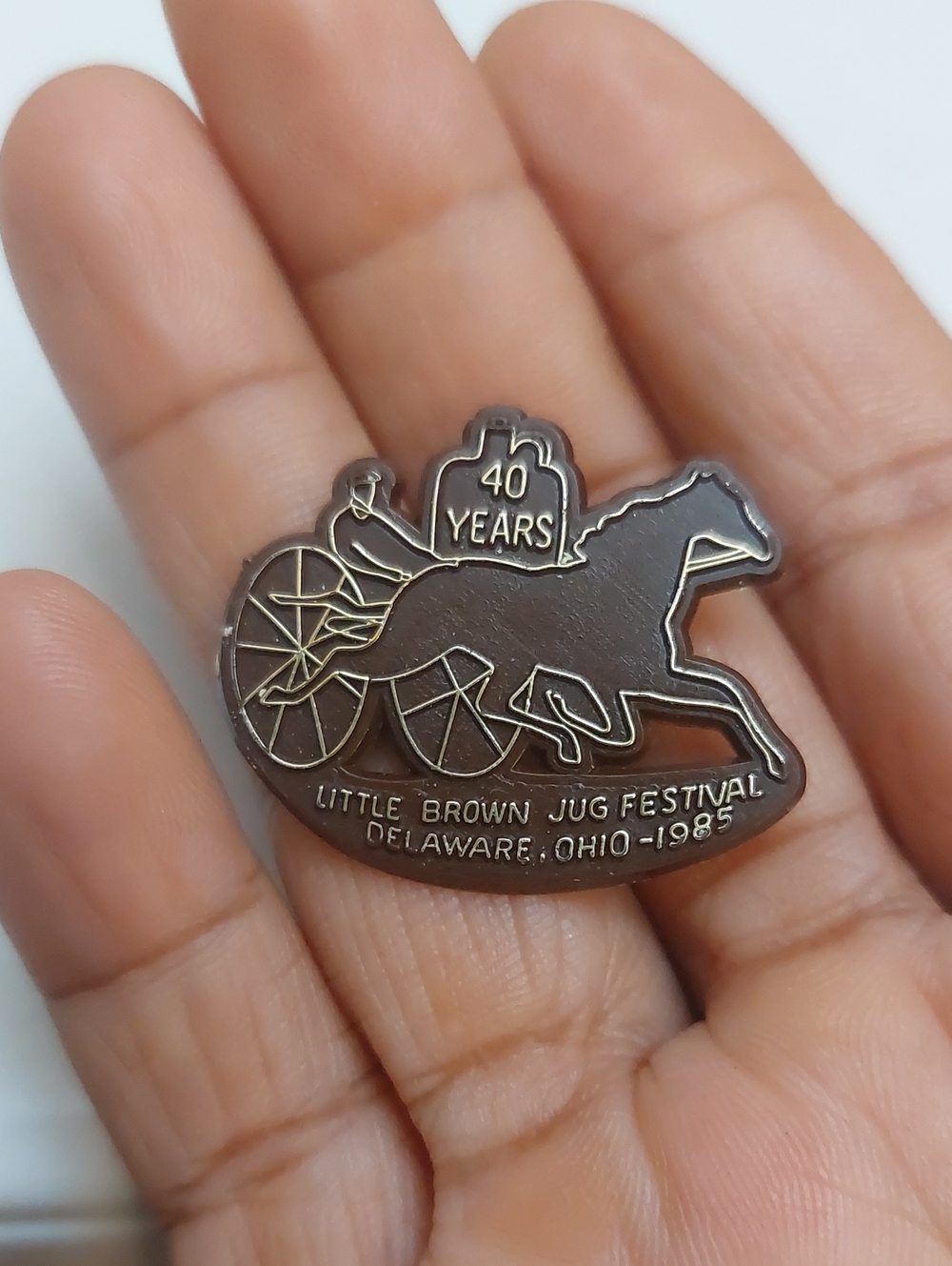 Vintage Y2K Collectors Item Little Brown Jug Festival 4⁸0 Years Lapel Pin